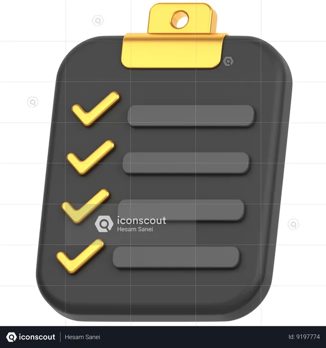 Lista de Verificación  3D Icon