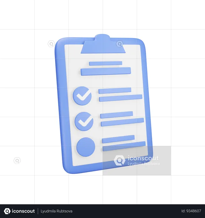 Lista de Verificación  3D Icon