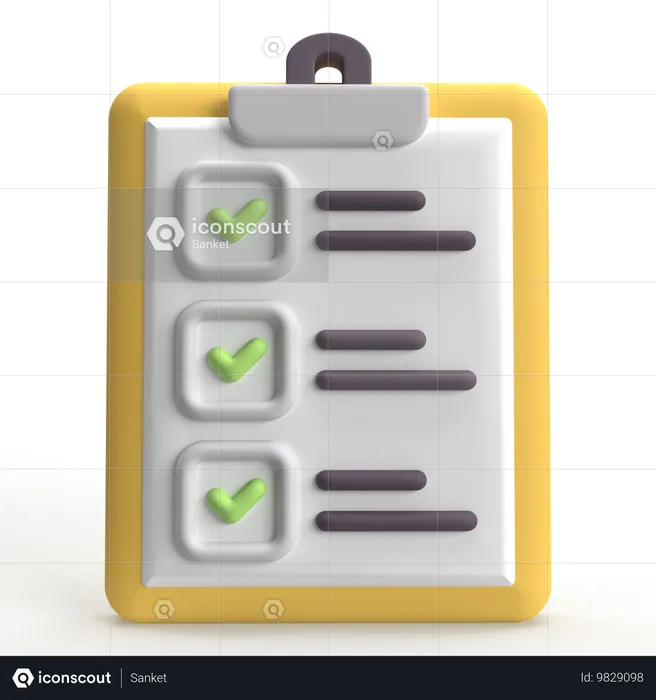 Lista de Verificación  3D Icon