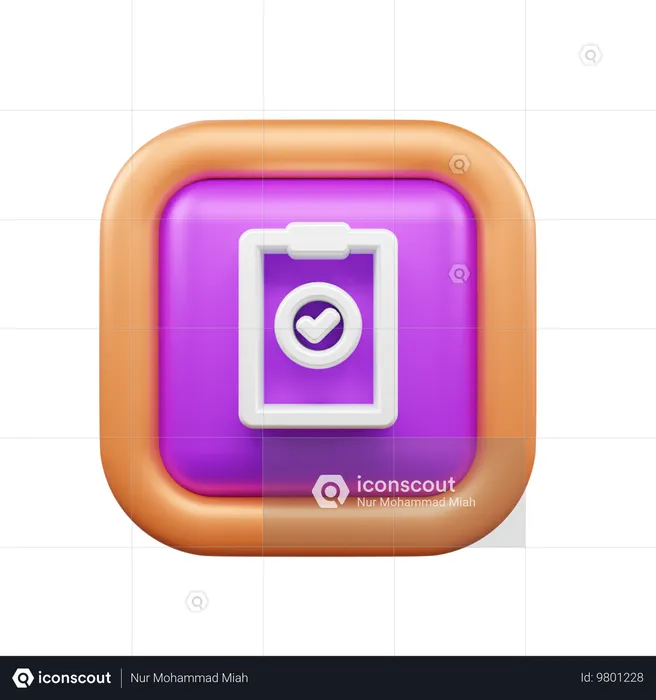 Lista de Verificación  3D Icon