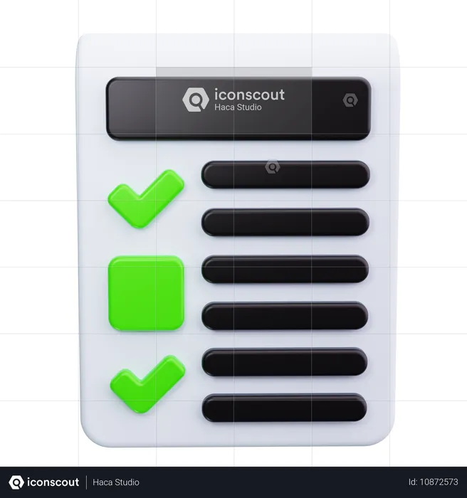 Lista de Verificación  3D Icon