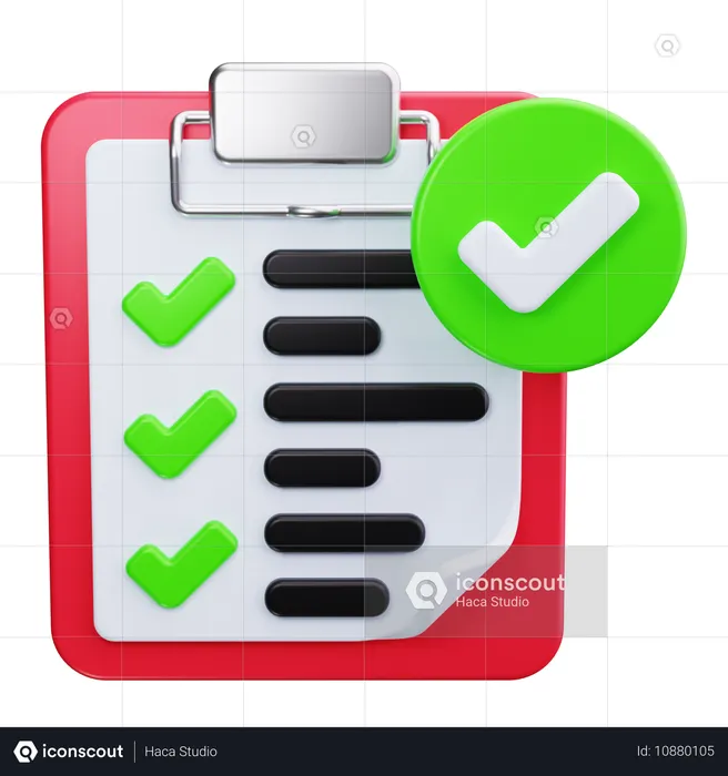 Lista de Verificación  3D Icon