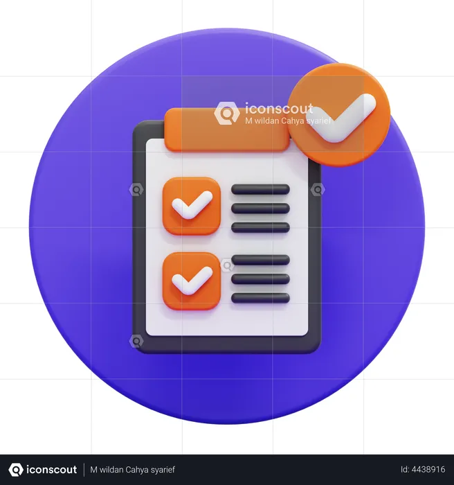 Lista de Verificación  3D Icon