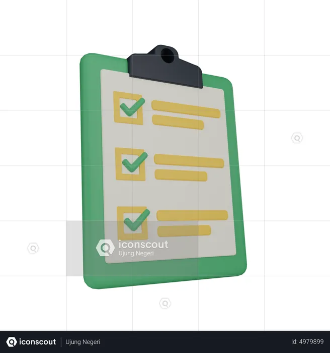 Lista de Verificación  3D Icon