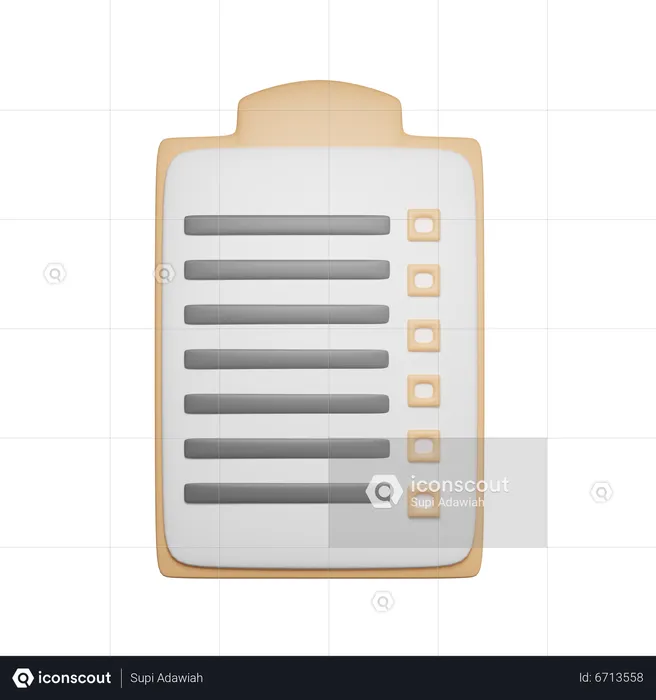 Lista de Verificación  3D Icon