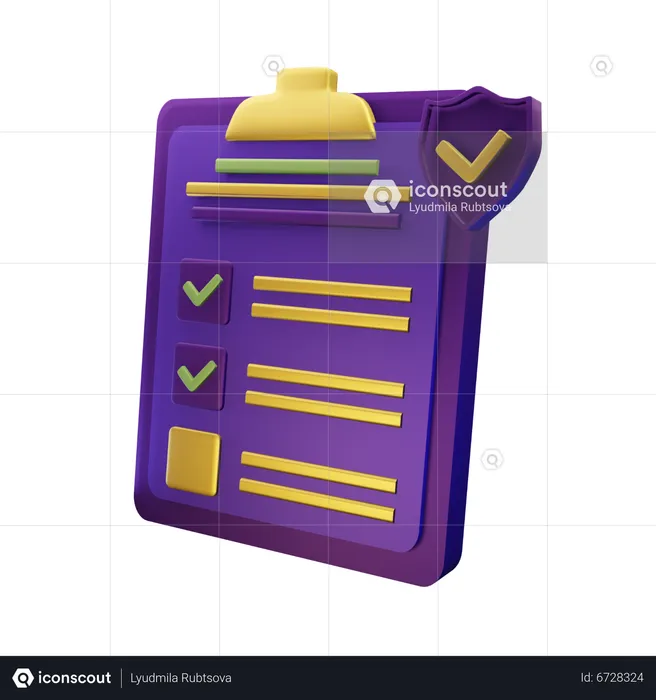 Lista de Verificación  3D Icon