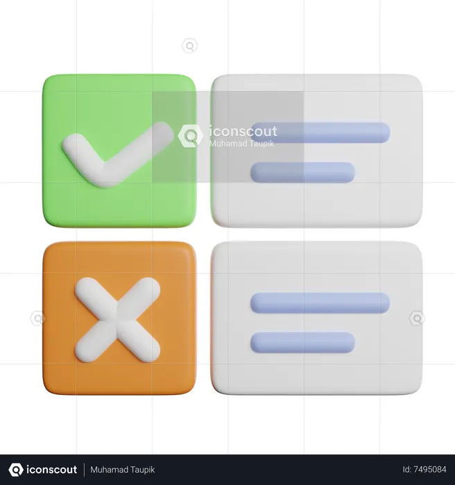 Lista de Verificación  3D Icon