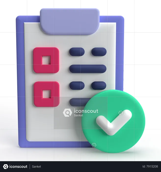 Lista de verificación del proyecto  3D Icon