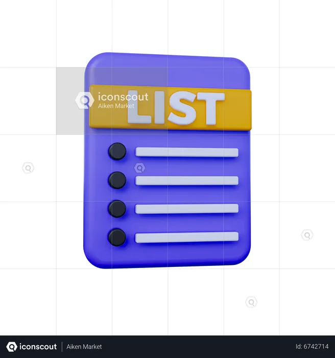Libro de lista  3D Icon