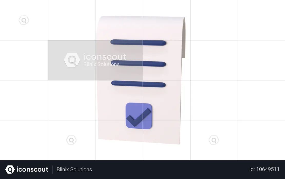 Lista verificada  3D Icon