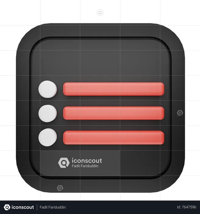 Liste  3D Icon