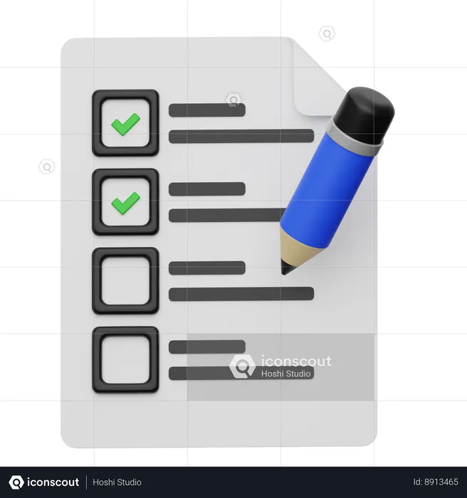 Liste de choses à faire  3D Icon