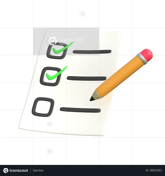 Liste de contrôle  3D Icon