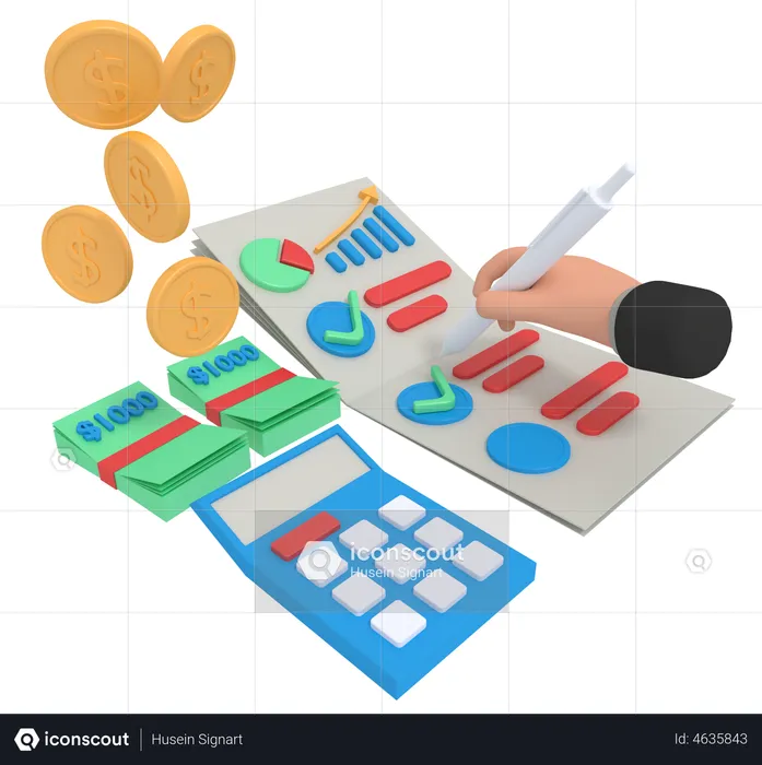 Liste de contrôle pour la croissance de l'entreprise  3D Illustration