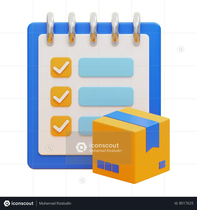Liste de contrôle de livraison  3D Icon