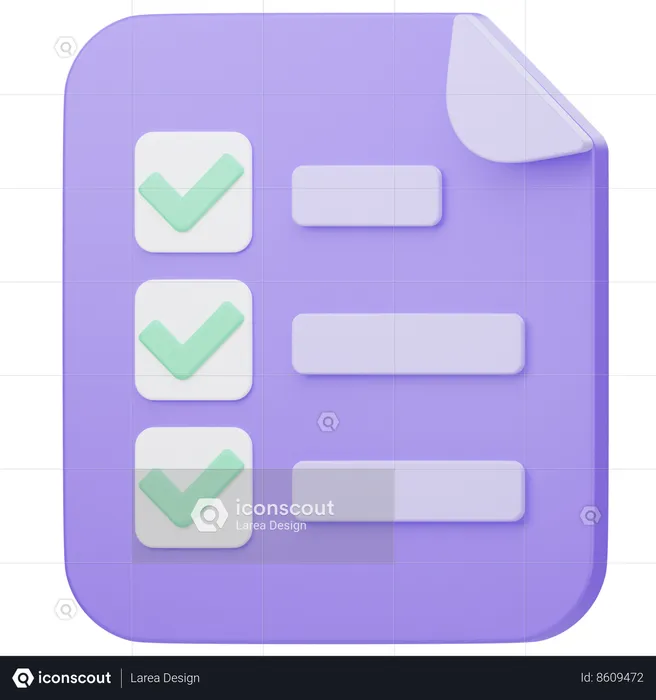 Liste de choses à faire  3D Icon