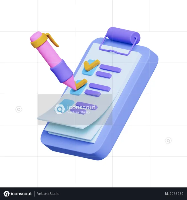 Liste de vaccins  3D Icon