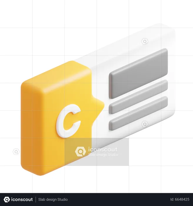 Listenfeld c  3D Icon