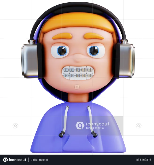 Listening Music  3D Icon