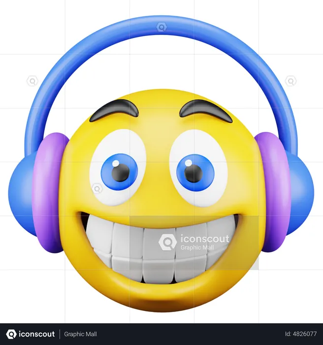 Listening Music Emoji Emoji 3D Icon