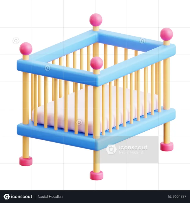 Lit de bébé  3D Icon