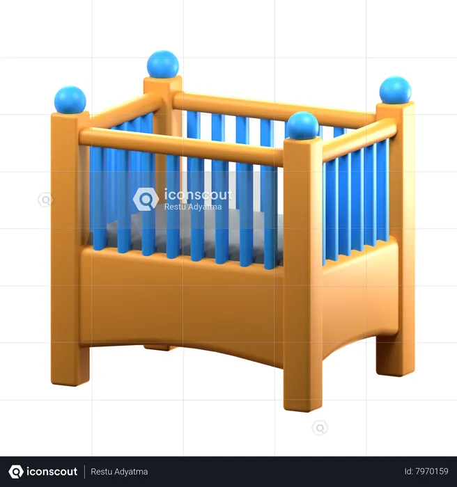 Lit bébé  3D Icon