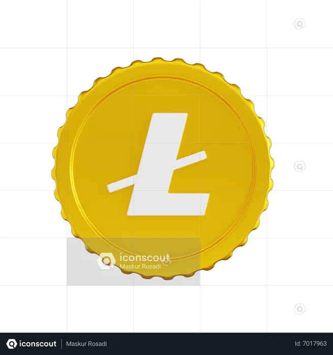 Lite Coin  3D Icon