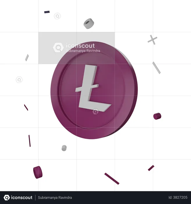 Litecoin  3D Illustration