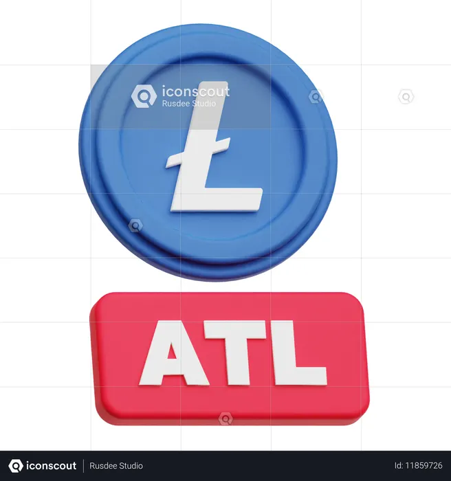라이트코인 ATL  3D Icon