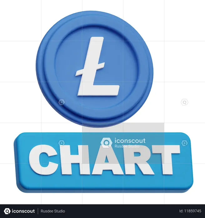 라이트코인 차트  3D Icon
