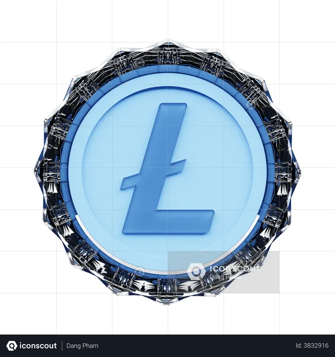 Litecoin Crypto  3D Icon