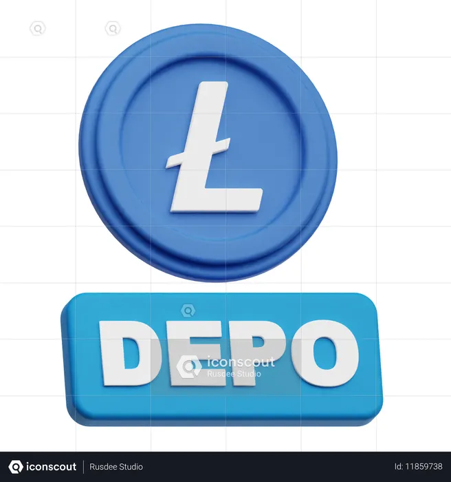 라이트코인 입금  3D Icon