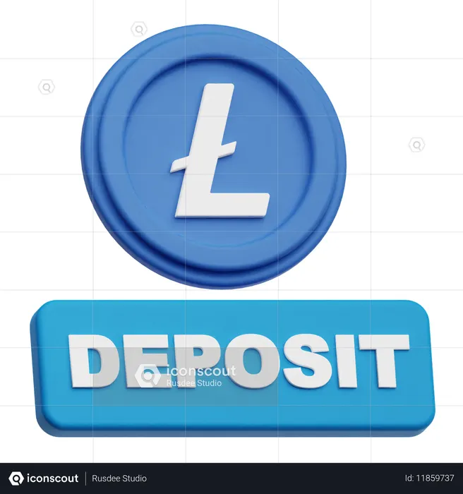 라이트코인 입금  3D Icon
