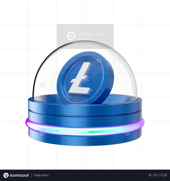 Litecoin Hologram  3D Icon