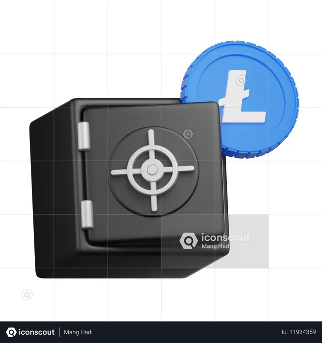 라이트코인 보관함  3D Icon
