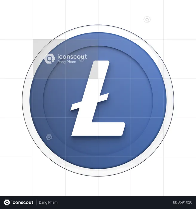 Litecoin Symbol  3D Illustration