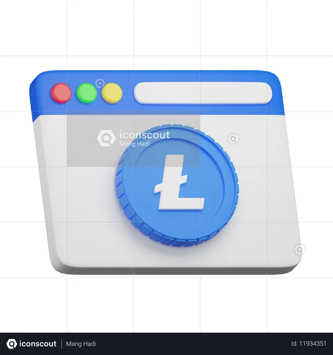 라이트코인 웹사이트  3D Icon