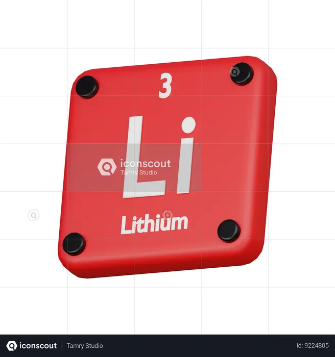 Lithium  3D Icon