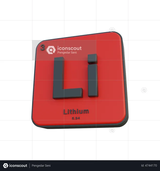 Lithium  3D Illustration