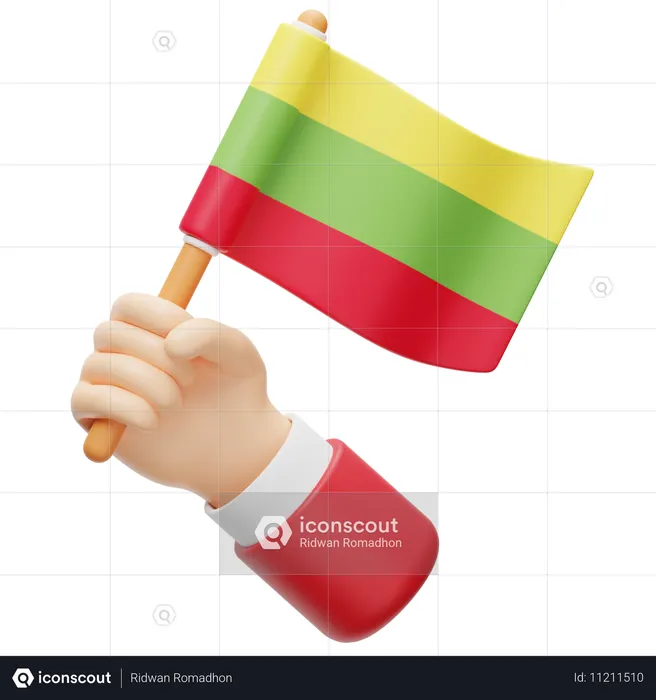 Lithuania Flag Flag 3D Icon