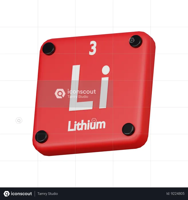 Litio  3D Icon