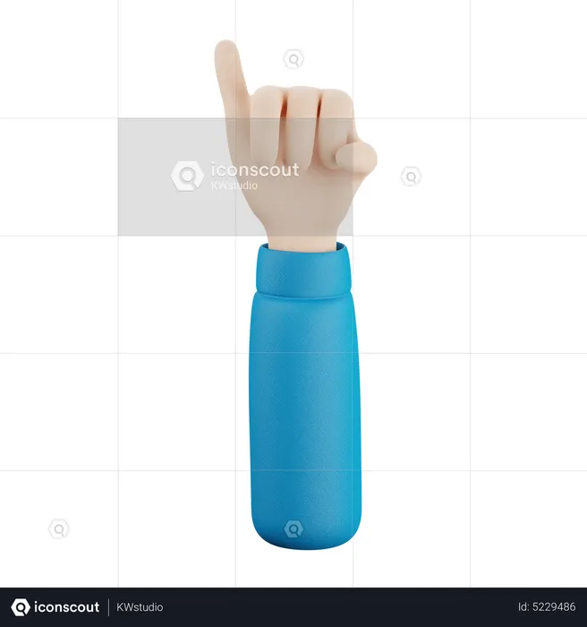 Little Finger Hand Gesture  3D Icon