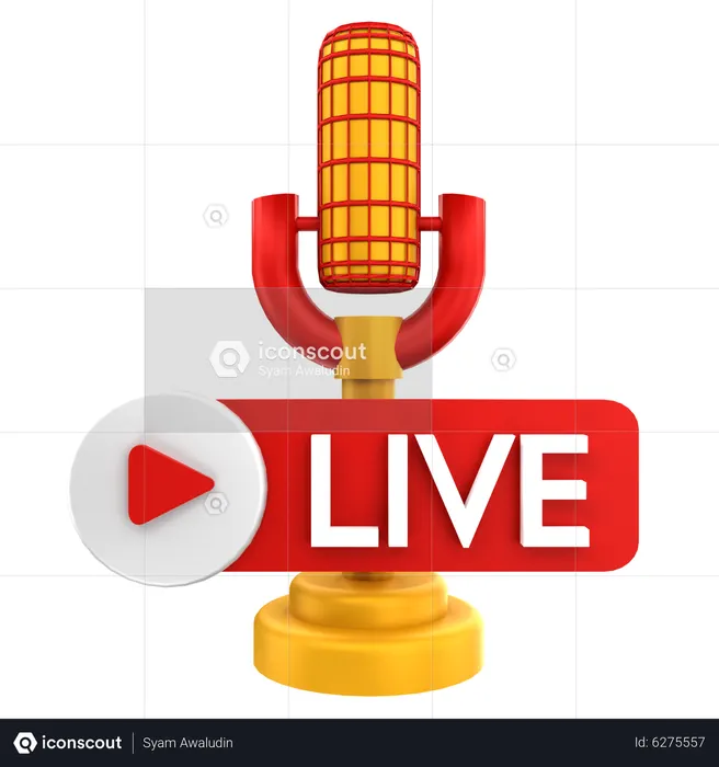 Live Broadcast  3D Icon