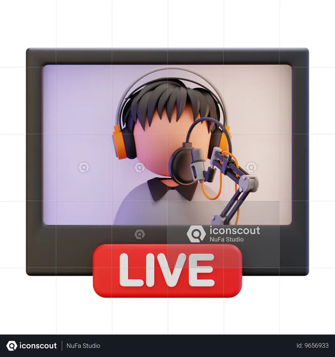 Live Broadcast  3D Icon