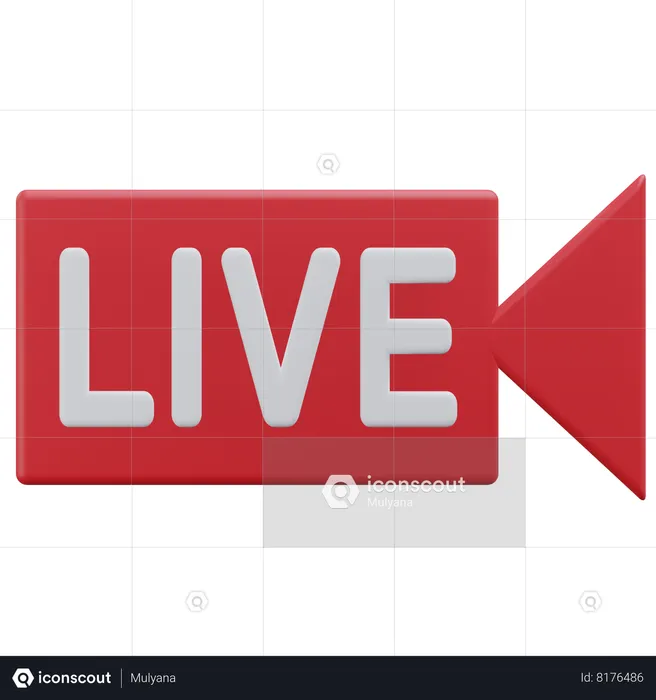 Live Button  3D Icon