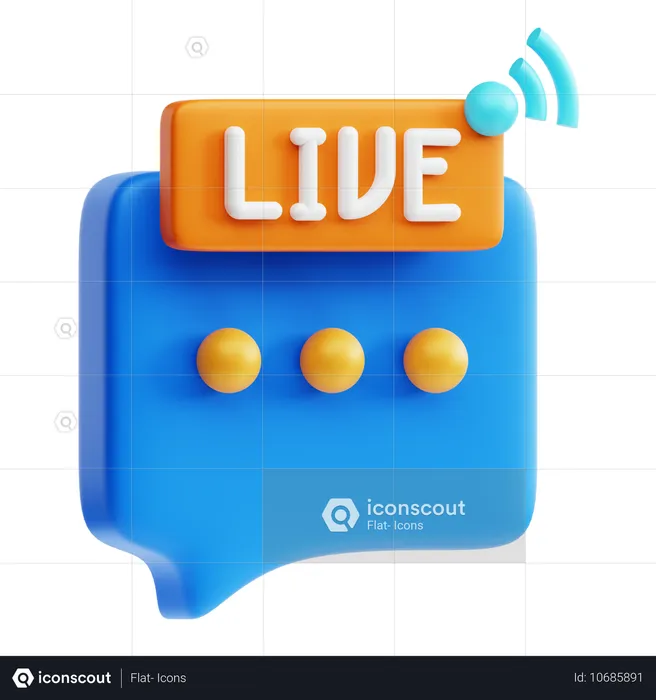 Live-Chat  3D Icon