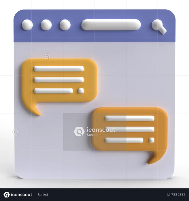 Live Chat  3D Icon