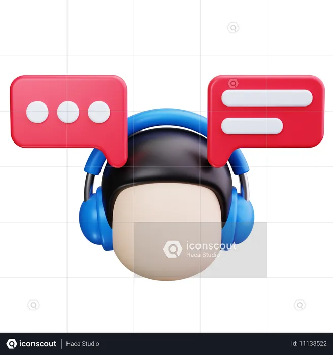 Live Chat  3D Icon