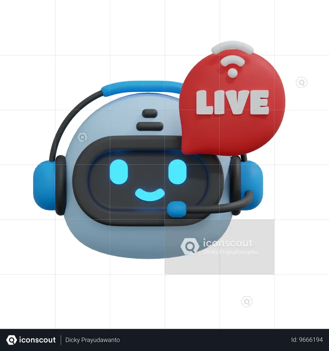 Live chatbot  3D Icon