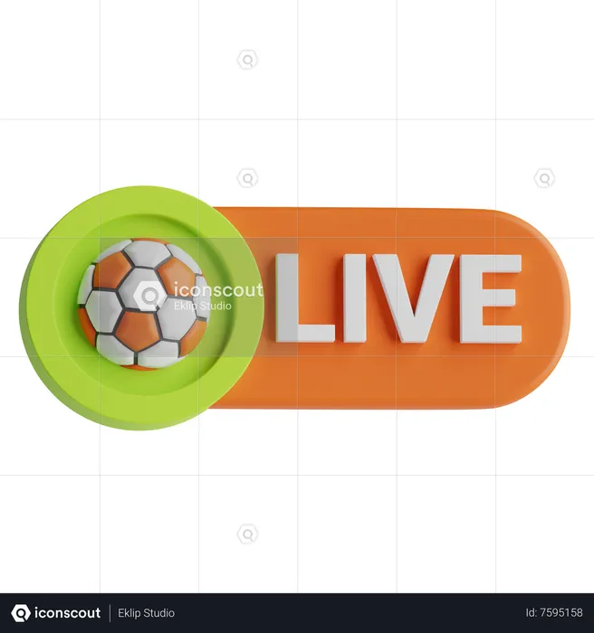 Football en direct  3D Icon